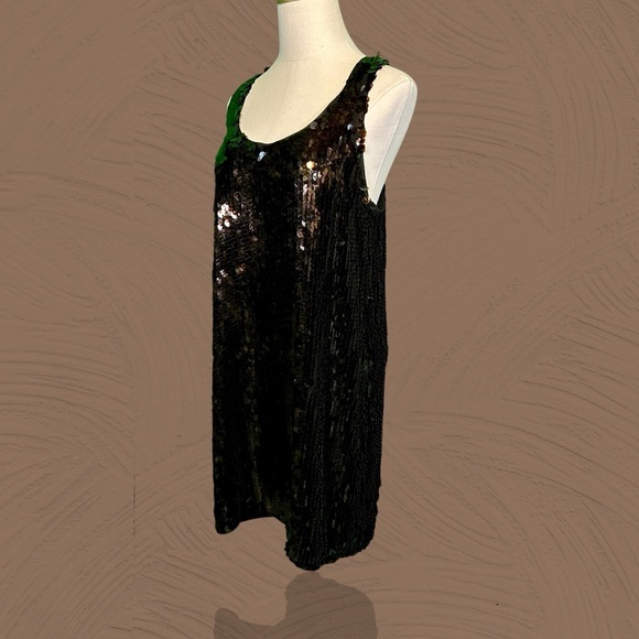 NWT Diane Von Furstenberg ‘Pellina Pialette’ Brown Tortoise Sequin Sheath Dress - Picture 5 of 16